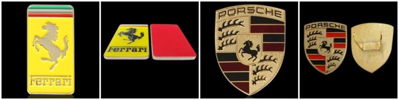 Ferrari Lamborghini Emblem Fender Badge Decal Sticker Logo Car Accessories Car Parts Decoration Metal