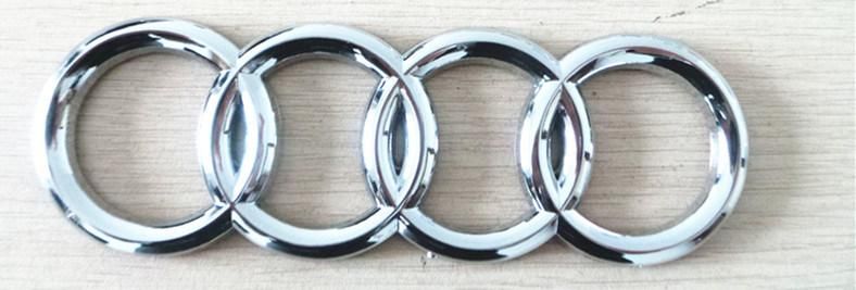 Glossy Black Rear Trunk Badge Rings Logo Emblem for Audi A1 A3 A4 A5 A6