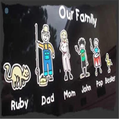 T-Rex Your Stick Figure Family Funny Vinyl Sticker