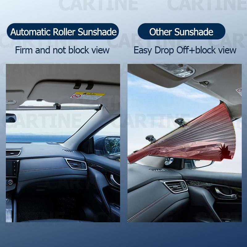 Promotional Auto Foldable Branded Printing Polyester Car Window Sunshades