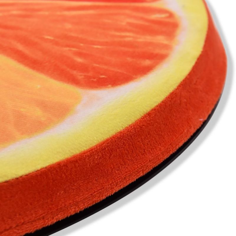 Printed Colorful Orange Pattern Swivel Seat Cushion