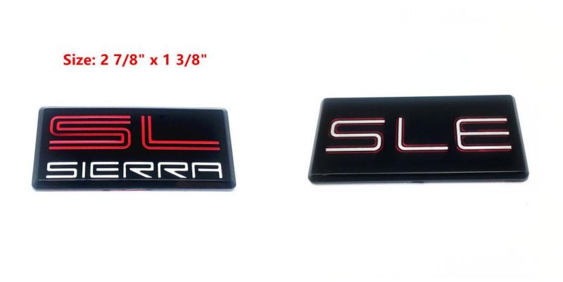 Sle Sierra Sle Jimmy Door Tailgate Letter Nameplate Emblem Gmc Sierra ABS Plastic Car Auto Trunk Rear Badge Decal Sticker Car Parts Car Decoration Accessories