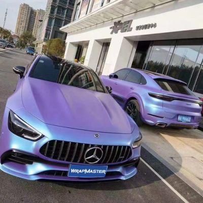 Tsautop 1.52*18m Matte Ceramics Lavender Blue Car Vinyl Wrap