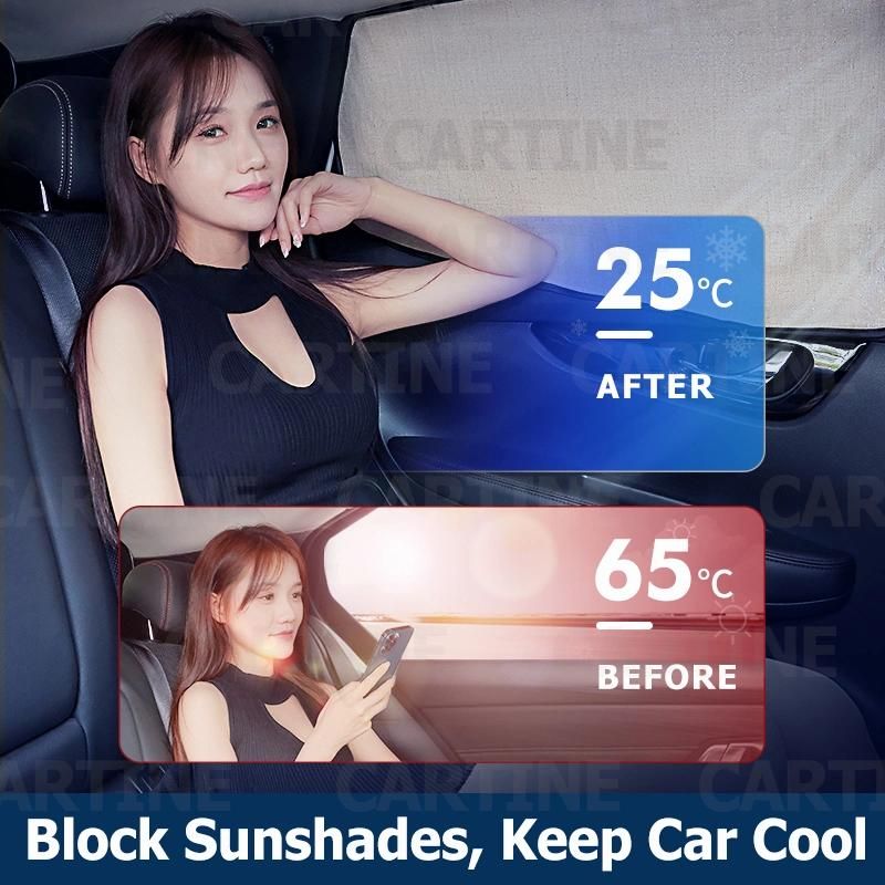 Nylon Mesh Car Side Sunshade with Small Pouch Packing