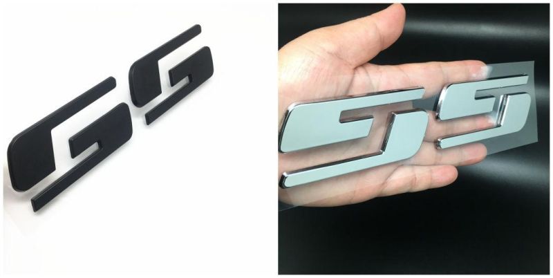 Ss Emblem Side Door Tailgate Letter Nameplate Emblem Gmc Sierra ABS Plastic Car Auto Trunk Rear Badge Decal Sticker Car Parts Car Decoration Accessories