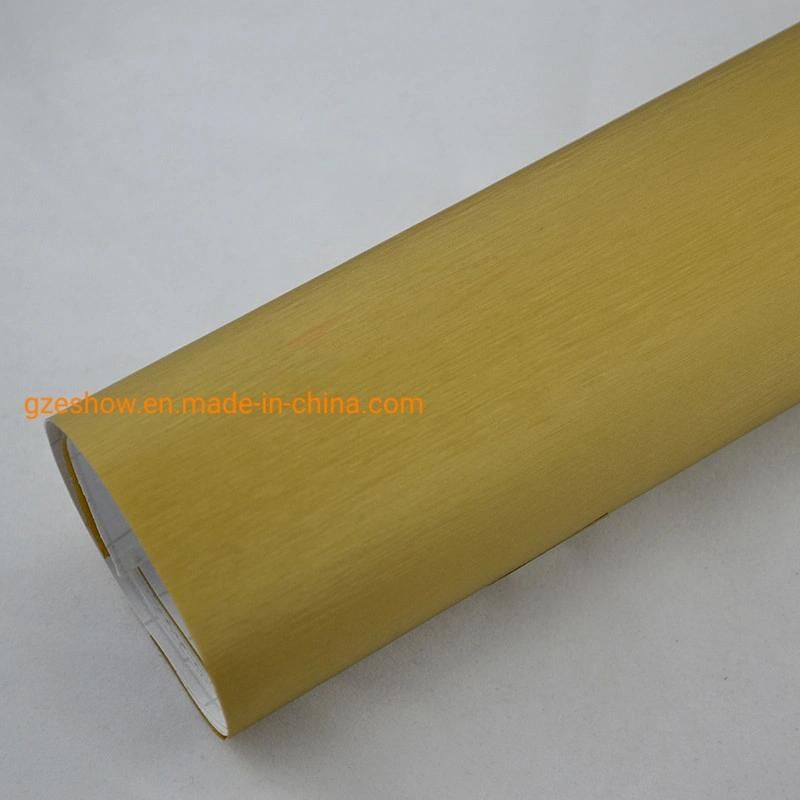 Gold PVC Film Brushed Aluminum Bike Sticker