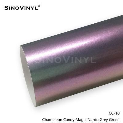 SINOVINYL Air Bubble Free Chameleon Candy Car Sticker Auto Wrapping Film Car Stickers