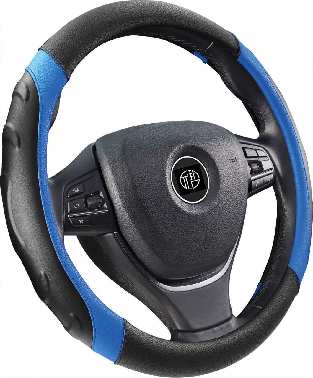 PVC S. M. L Customized Accepted Color Card/Plastic Stand/OPP Bag, 25PCS/CTN Faux Leather Steering Wheel Cover