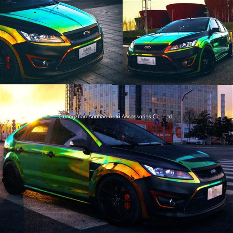 Colorful Rainbow Mirror Chrome Tint Car Body Vinyl Wrap Film