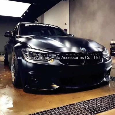 Car Body Vinyl Sticker Lightning Metal Car Wrap Film Car Decal Foil Film Black