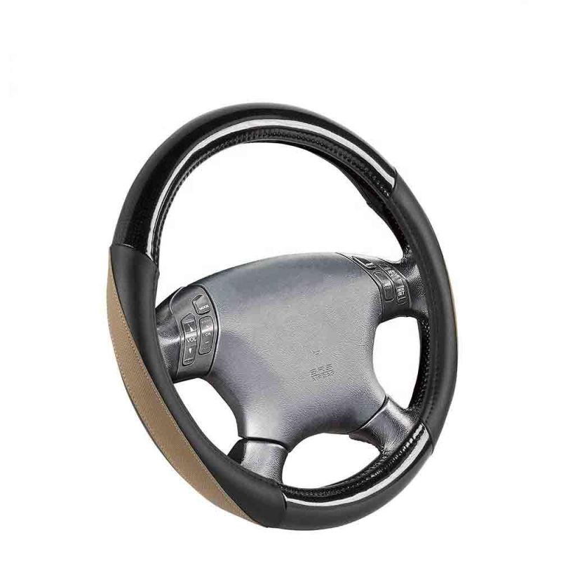 Leathe Steering Wheel Covers, Universal 14.5-15.25 Inch Breathable Soft Comfortable