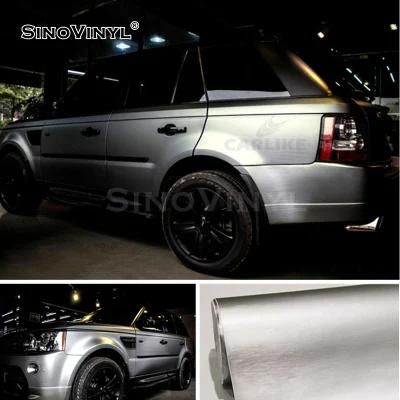 SINOVINYL Super Stretch Chrome Brushed Tiffany Air Bubble Free Automotive Sticker Vehicle Film