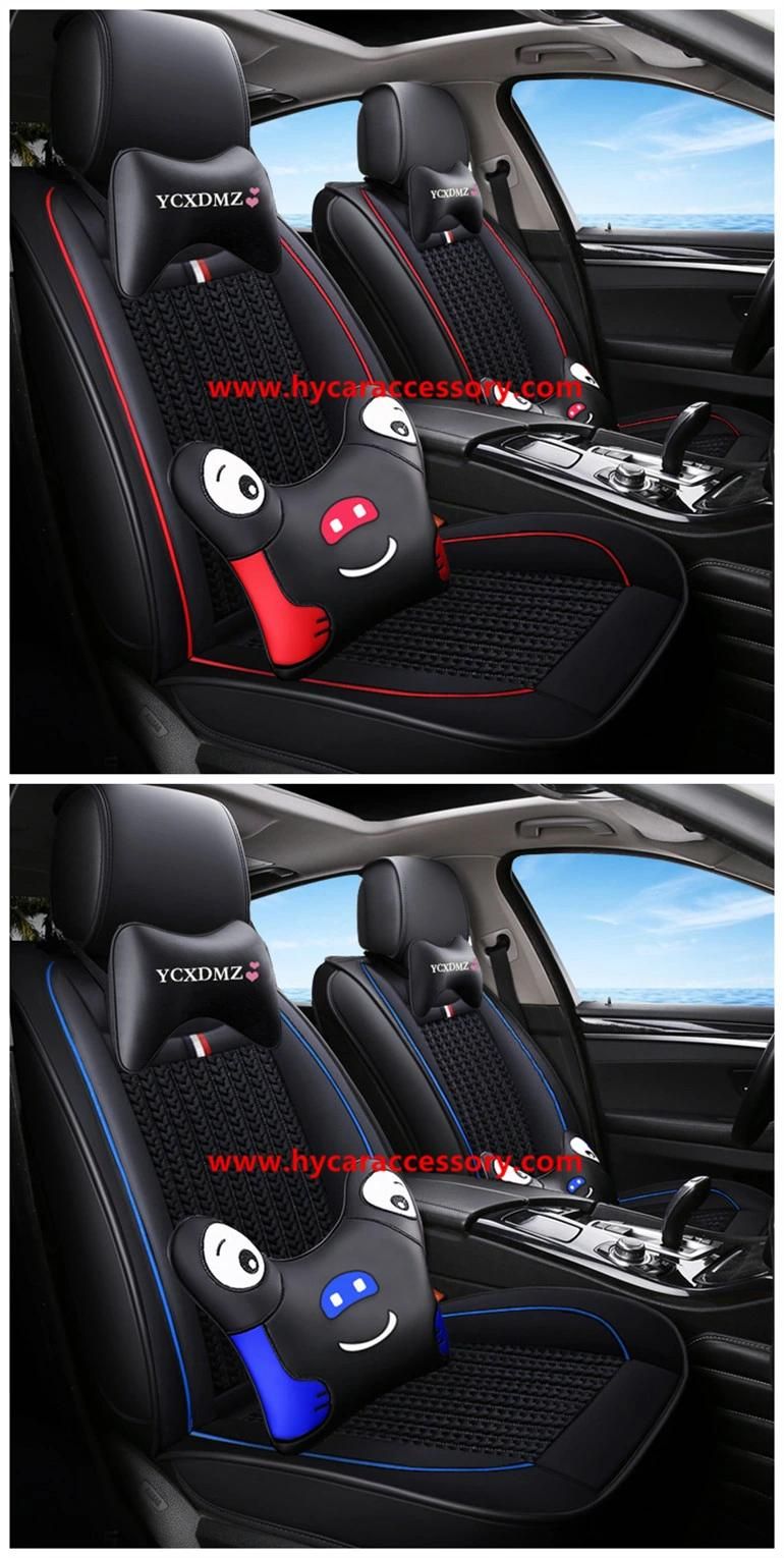 Car Decoration Auto Accessories   Luxury Seat Cushion Universal Leather Ice Silk Auto Car Seat Cover