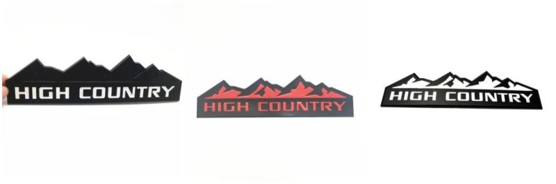 High Country for Chevrolet Silverado Chevy Camaro Emblem Fender Badge Decal Sticker Logo Car Accessories Car Parts Gmc Sierra Decoration ABS Plastic