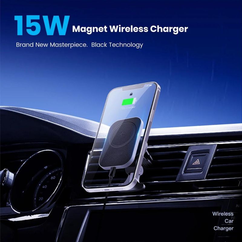 Christmas Gift Wireless Charger Car Mounts with The Case-Friendly Design