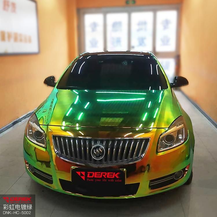 China Manufacturer Low Tack Rainbow Chrome Car Wrap Film