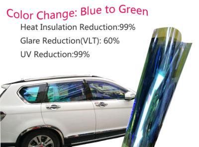 Fashion Color Changing Blue to Green Car Chameleon Tinted Film