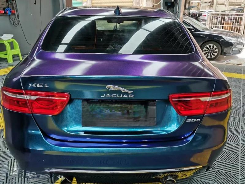 Glossy Chameleon Purple Blue Car Film Vinyl Wrap Foil Sticker