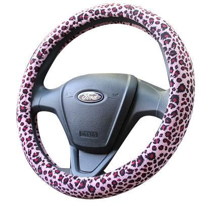 Pink Leopard Girl Auto Cheap Steering Wheel Cover 80400p