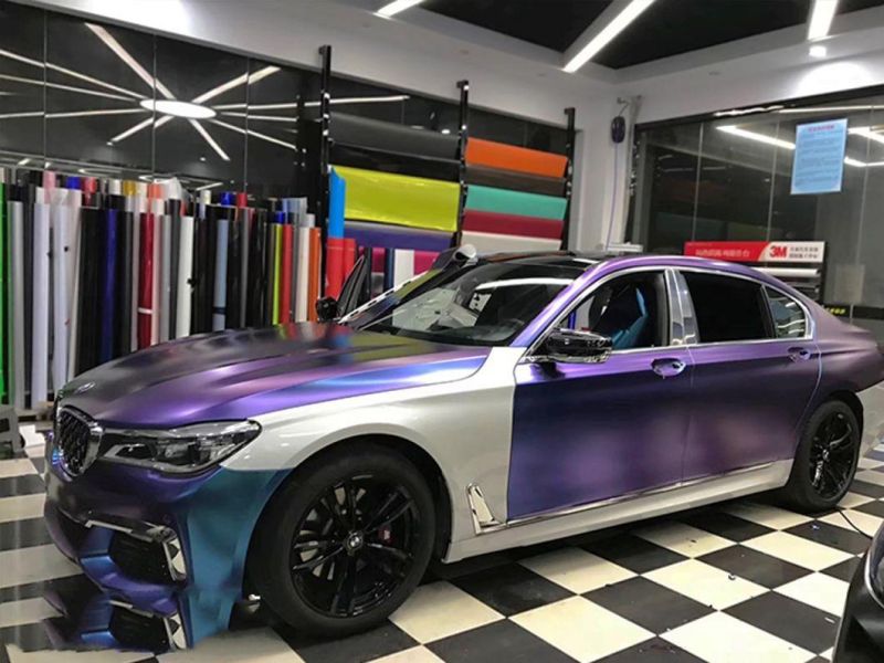 Matte Chameleon Purple Blue Vinyl Car Sticker Vehicle Film