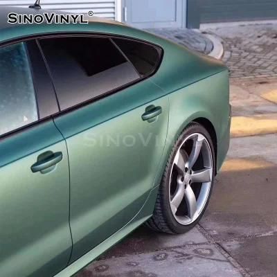 Full Car Body Film Vinyl Waterproof Air Bubble Free Super Matte Satin Khaki Green Film Car Wrap Vinyl Sticker