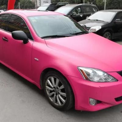 Tsautop 1.52*30m Classic Matte Rose Pink Vinyl Wrap Car Dody Sticker Supply