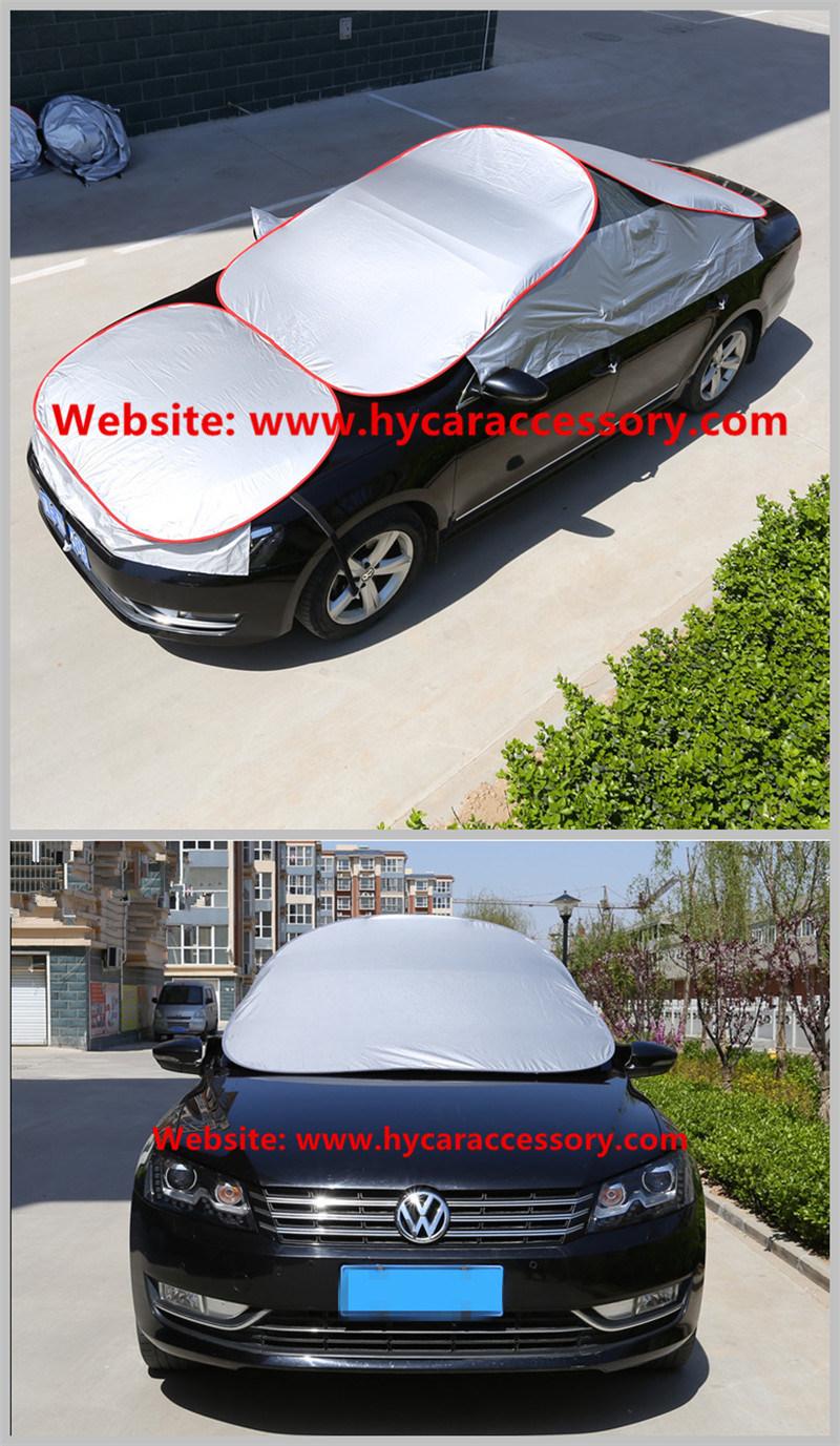 Wholesale Four Seasons Universal Folding Sunproof Waterproof Auto Half Car Cover 