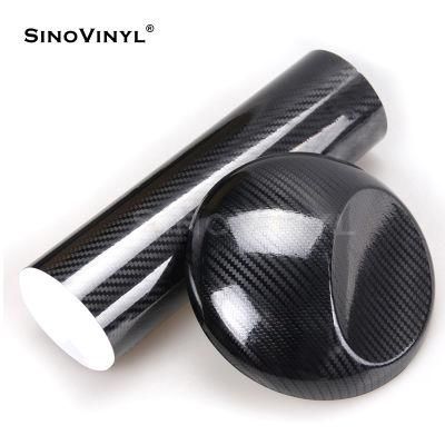 SINOVINYL American Markets Hot Sale PVC Gloss 5D Carbon Fiber Car Vinyl Wrap Film Auto Vehicle