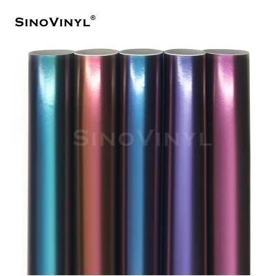 SINOVINYL Popular Colorful Sticker For Car sticker Chameleon Color Changing Vinyl Wrap Car Roll