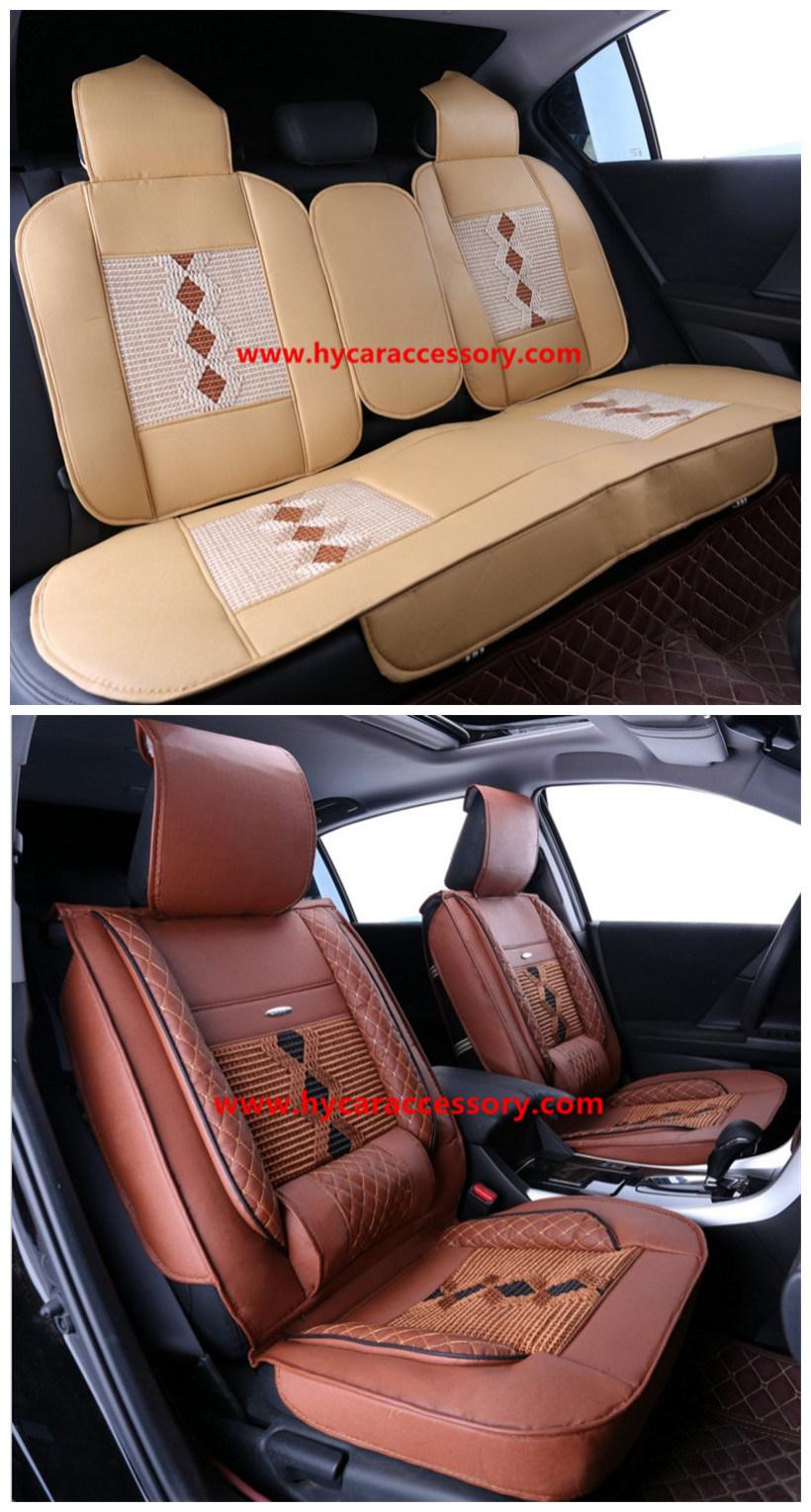 Car Accessories Car Decoration Cushion Universal Black Ice Silk PU Leather Auto Car Seat Cover