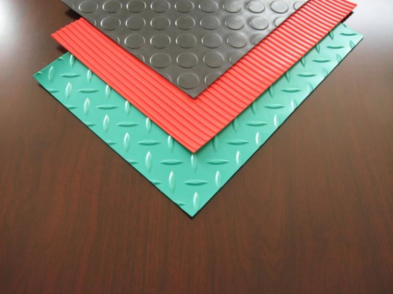 Rubber Mat, PVC Mat with Black, Red, Blue, Green, Grey, Brown, Beige