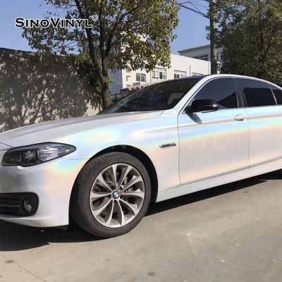 SINOVINYL Iridescence Laser Self Adhesive Roll Auto Vinyl Wrap Car Color Change Film