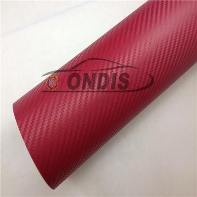 Factory Wholesale Car Decal Vinyl Car Sticker 3D Carbon Fiber Wrap