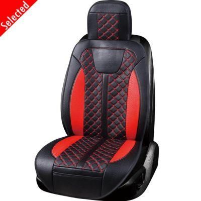 Red Comfortable Durable Waterproof PU Leather Front Seat Cover
