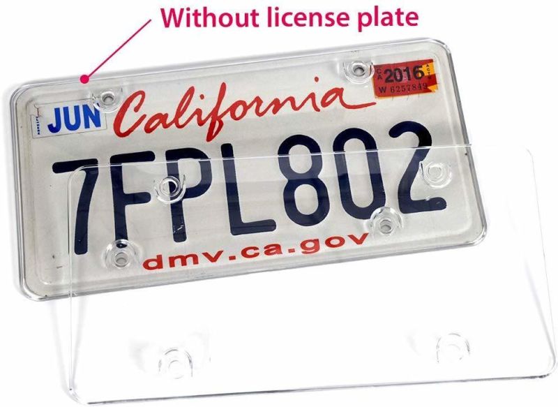 Hot Sellers Car Accessories 2 Pieces of Clear Bubble Design License Plate Covers