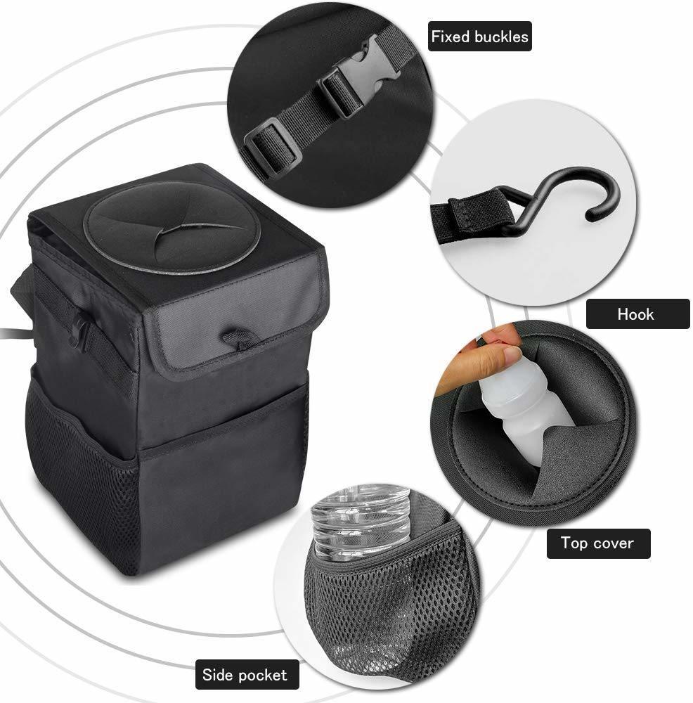 Car Aaccessory Organizer Collapsible Car Garbage Bag with Lid