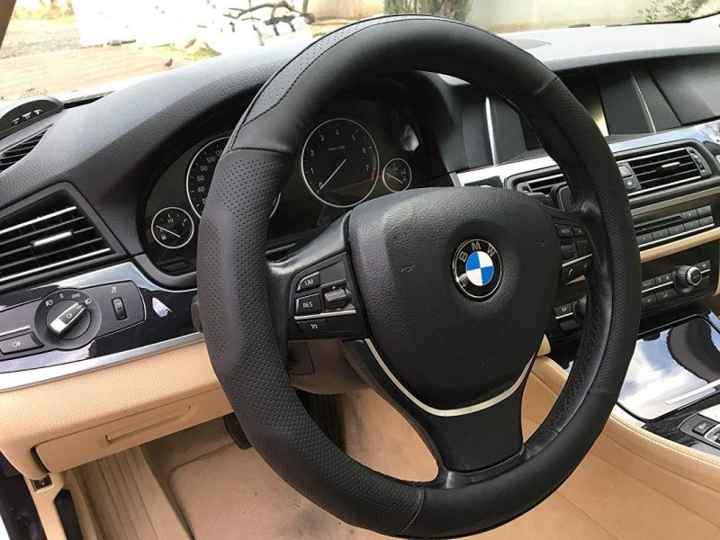 Car Steering Wheel Cover in Microfiber Leather GM 15 Inches