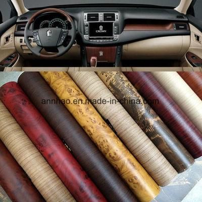 1.2*50m Self Adhesive Car Interior Decal Wood Grain Vinyl