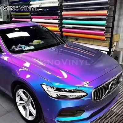 SINOVINYL Removable Matte Glossy Chameleon Electro Metallic Blue To Purple PVC