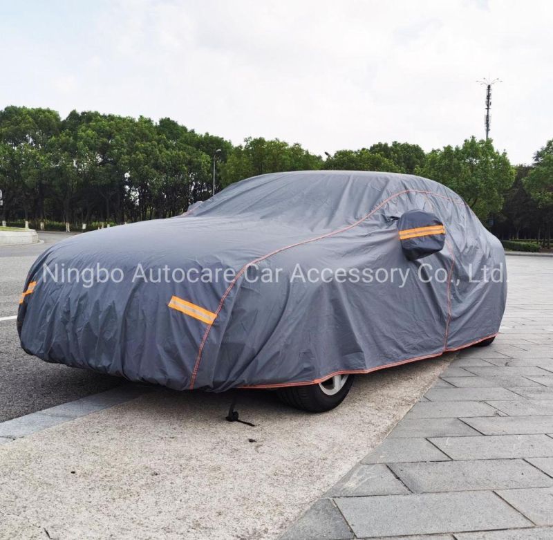 New Design 250g PEVA and PP Cotton Car Cover with Reflectors