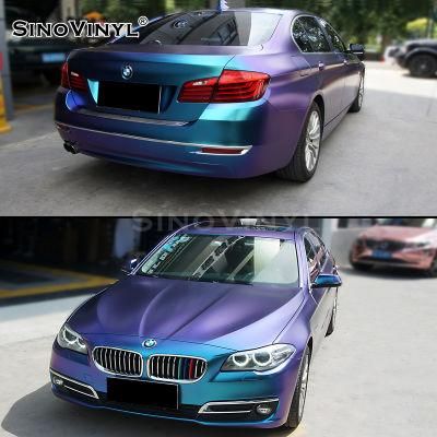 SINOVINYL High Quality Chameleon Electro Metallic Car Skin Color Change Wrapping Vinyl