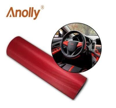 Factory Supply 1.52*30m Carbon Fiber Roll Car Wrap Film Car Stickers