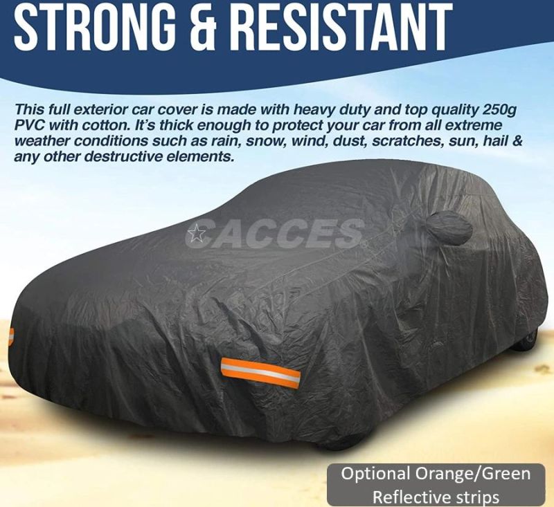 Universal Fully Waterproof, Scratch Proof, Durable Car Cover, Breathable 250g Cotton Filled, Heavy Duty All Size for Sedan, SUV, MPV, Motorcycle Xs/S/M/L/XL/XXL