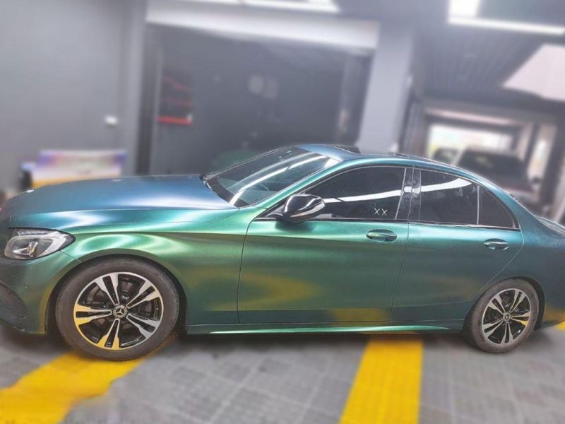 Matte Diamond Green Charm Gold Whole Body Car Film