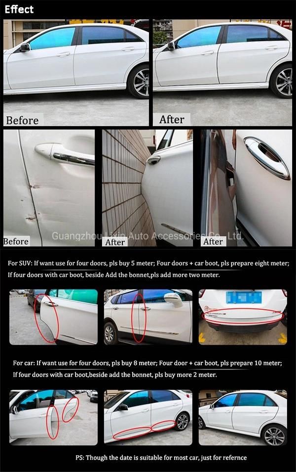 Rubber Car Door Edge Guards Bumper Protectors Strips U Shape