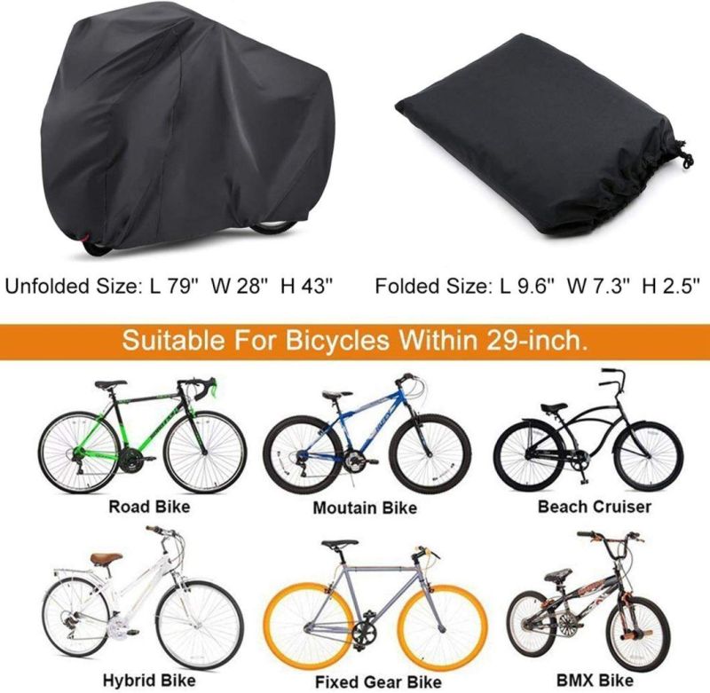 Bike Cover Outdoor Waterproof Storage - Dustproof - with Lock Holes