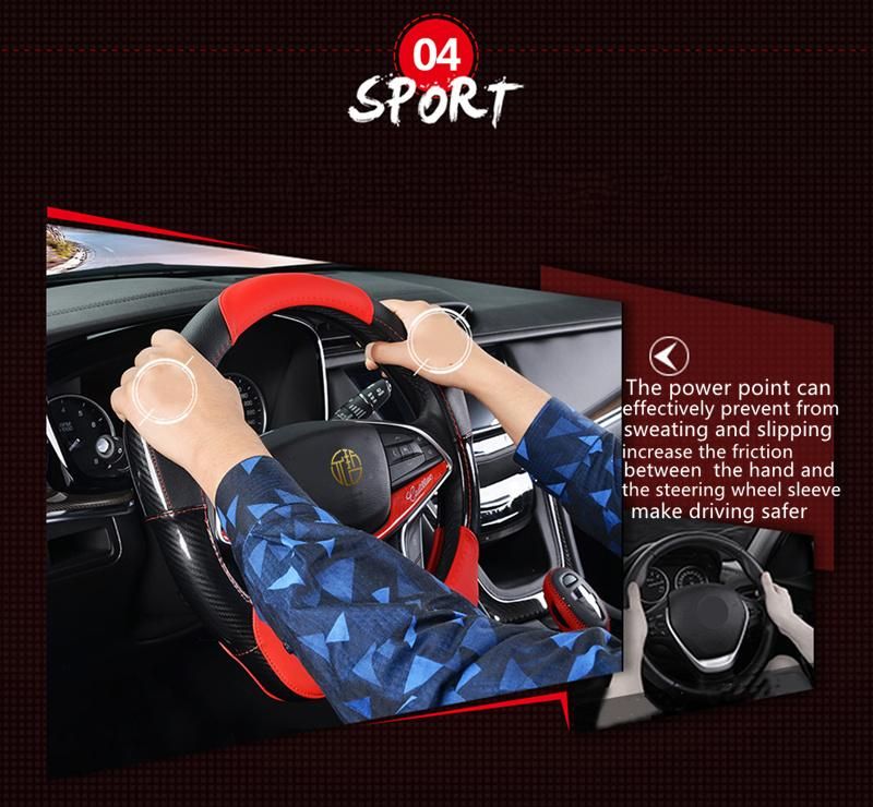 Factory Wholesale Sport Car Leather Steering Wheel Cover