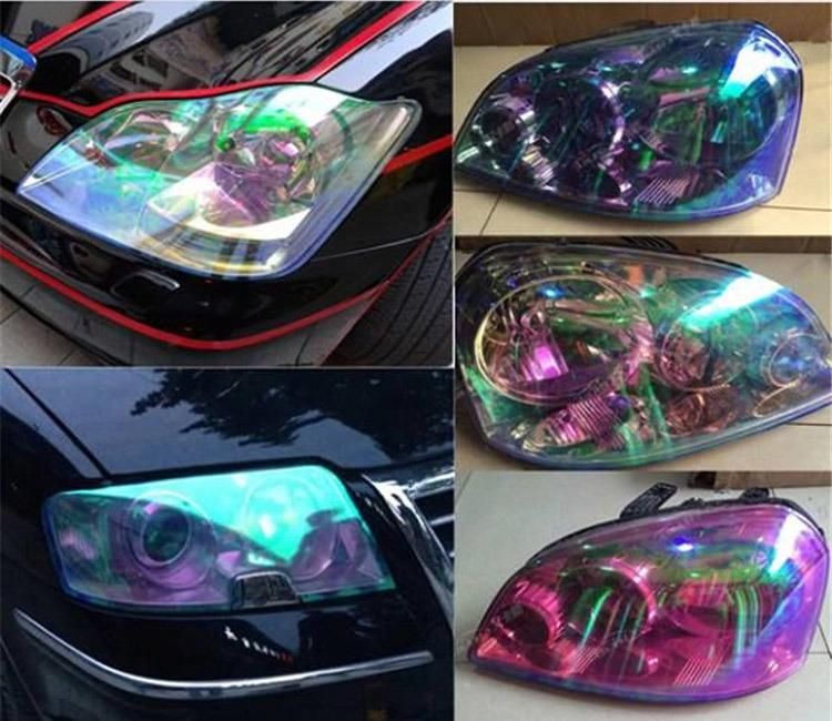 Wholesale Self Adhesive Car Decoration Chameleon Headlight Tint Film