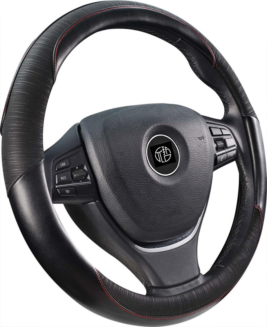 Matte Skid Anti-Skid Durable Can Be Customized PU Leather Car Steering Wheel Cover