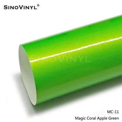 SINOVINYL Auto Film Gloss Mystic Coral Color Change Vinyl Bubble Free Car Wrapping Film